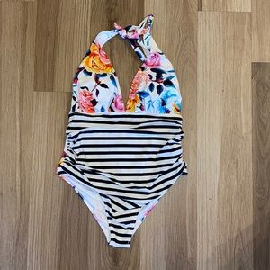 NWT Cupshe 1X Bathing suit - Floral and striped